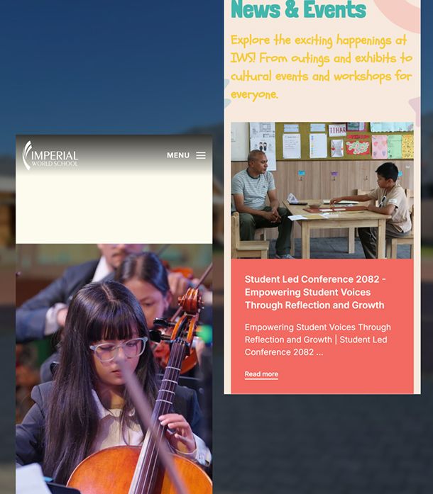 imperial world school web design